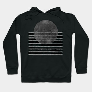 Abstract black sun and sea Hoodie